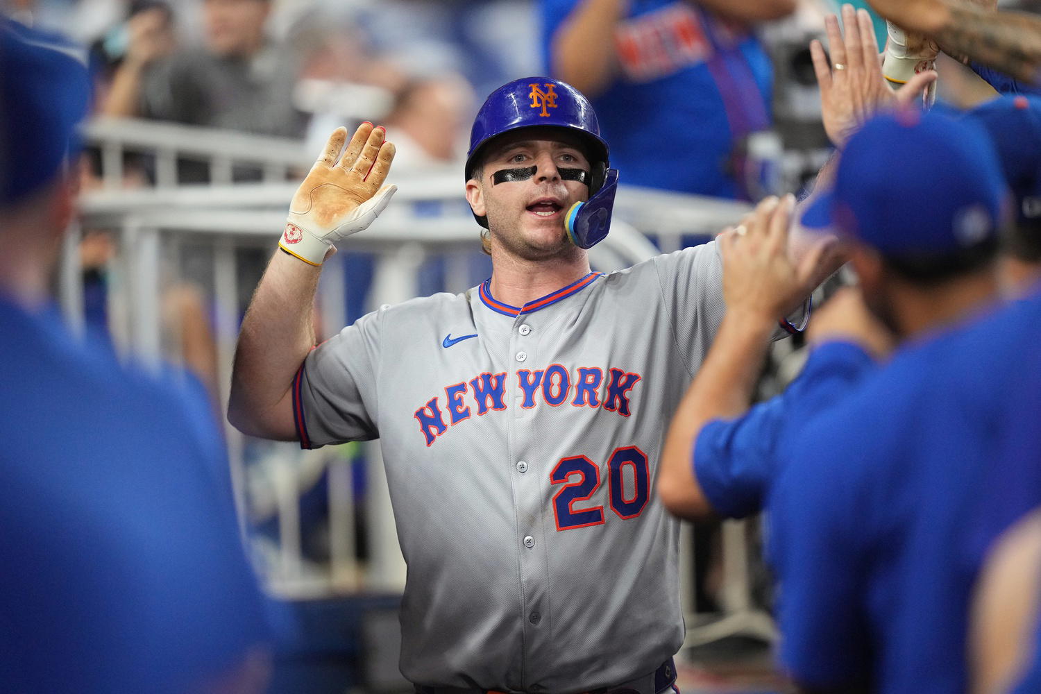New York Mets first baseman Pete Alonso. Credit:&nbsp;Jim Rassol-Imagn Images.