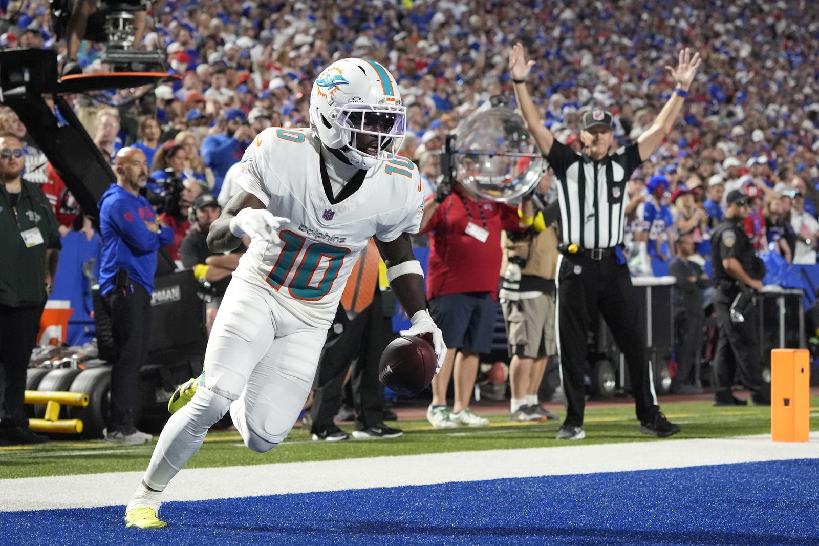 Miami Dolphins receiver Tyreek Hill. Credit: Gregory Fisher-Imagn Images.