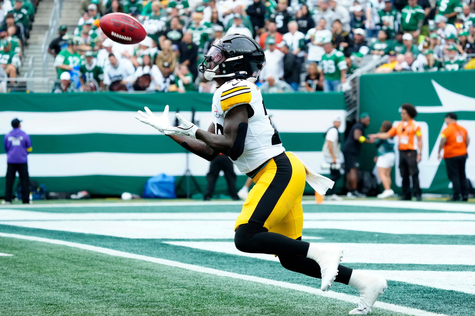 Pittsburgh Steelers running back Kaleb Johnson. Credit: Kevin R. Wexler-NorthJersey.com / USA TODAY NETWORK via Imagn Images.