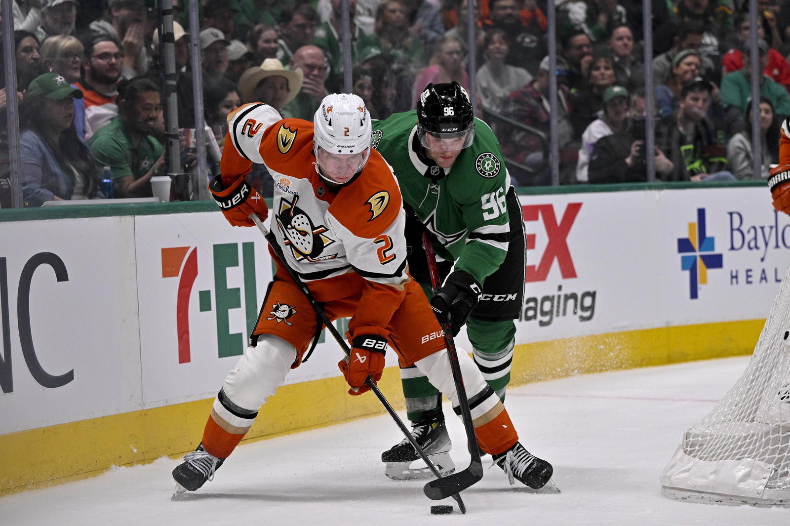 Jackson LaCombe and Mikko Rantanen (Jerome Miron-Imagn Images)