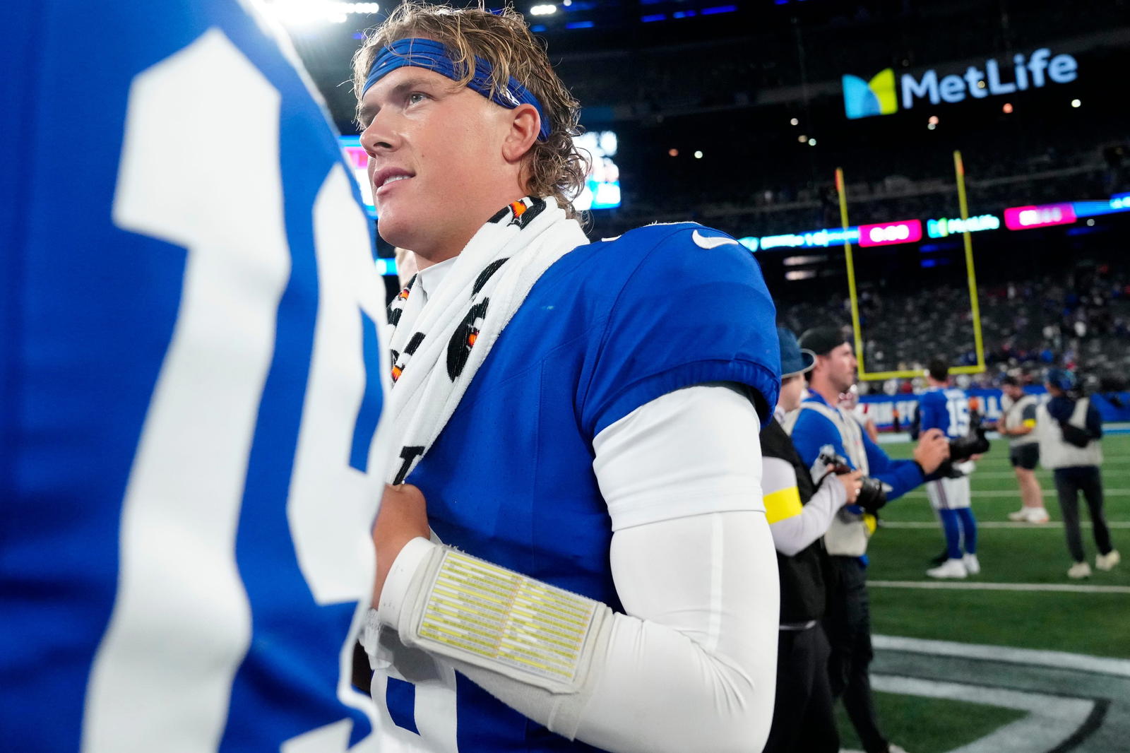 New York Giants quarterback Jaxson Dart. Credit: Kevin R. Wexler-NorthJersey.com / USA TODAY NETWORK via Imagn Images.