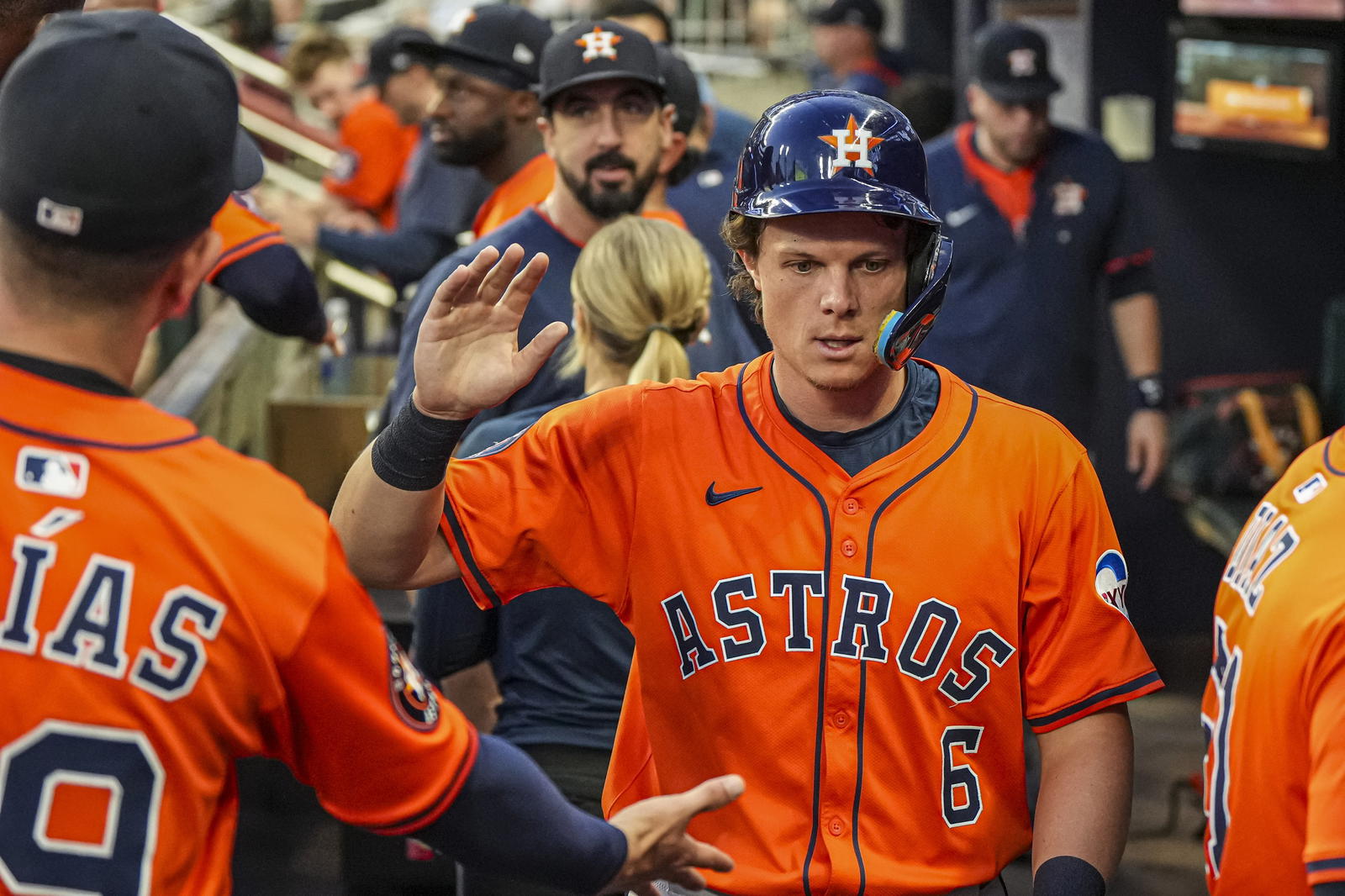 Houston Astros outfielder Jake Meyers. Credit:&nbsp;Dale Zanine-Imagn Images.