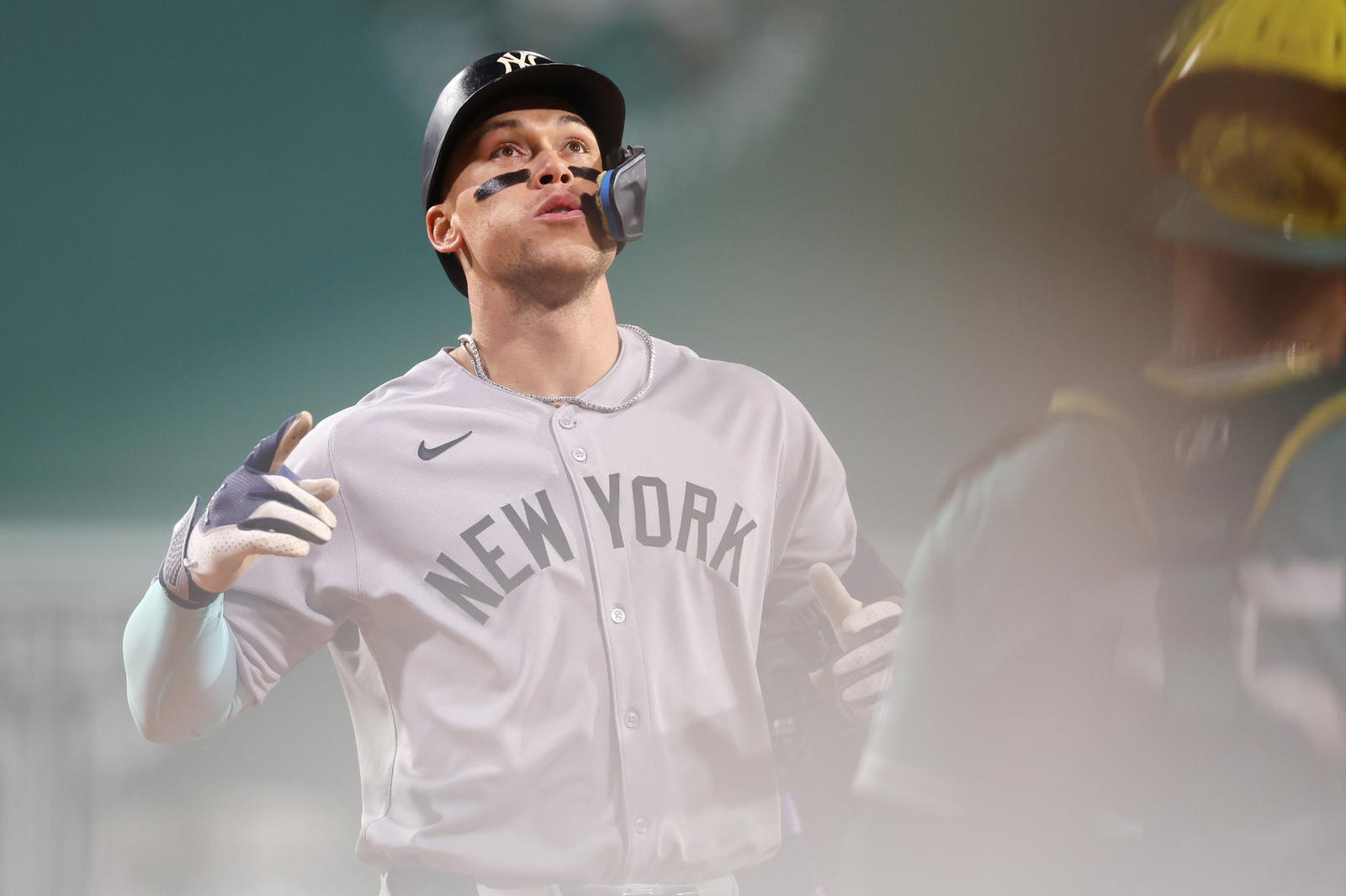 New York Yankees outfielder Aaron Judge. Credit: Paul Rutherford-Imagn Images.