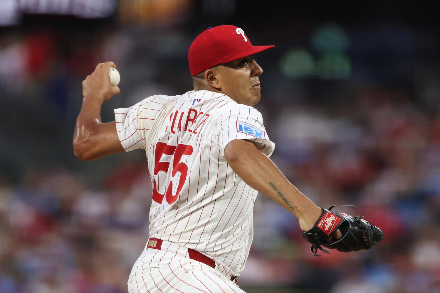 Philadelphia Phillies pitcher Ranger Suarez. Credit:&nbsp;Bill Streicher-Imagn Images.