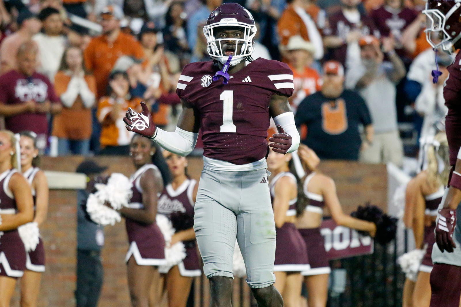 Mississippi State Bulldogs cornerback Kelley Jones. Credit:&nbsp;Petre Thomas-Imagn Images.