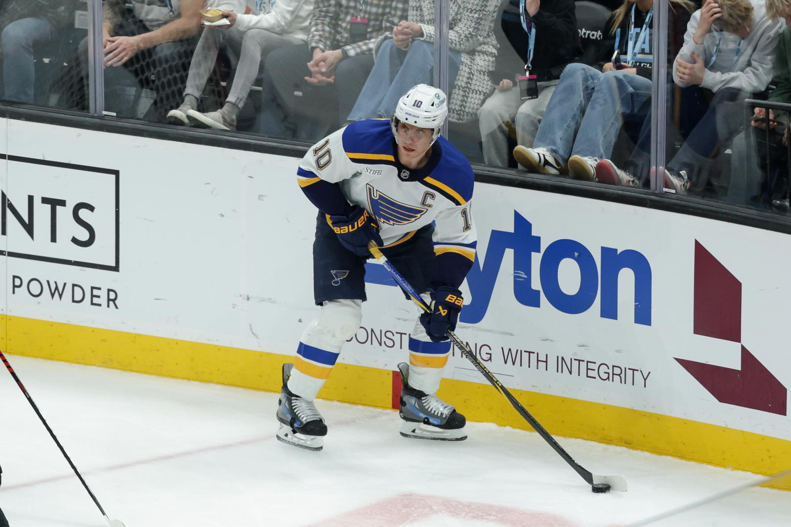 Brayden Schenn (© Chris Nicoll-Imagn Images)