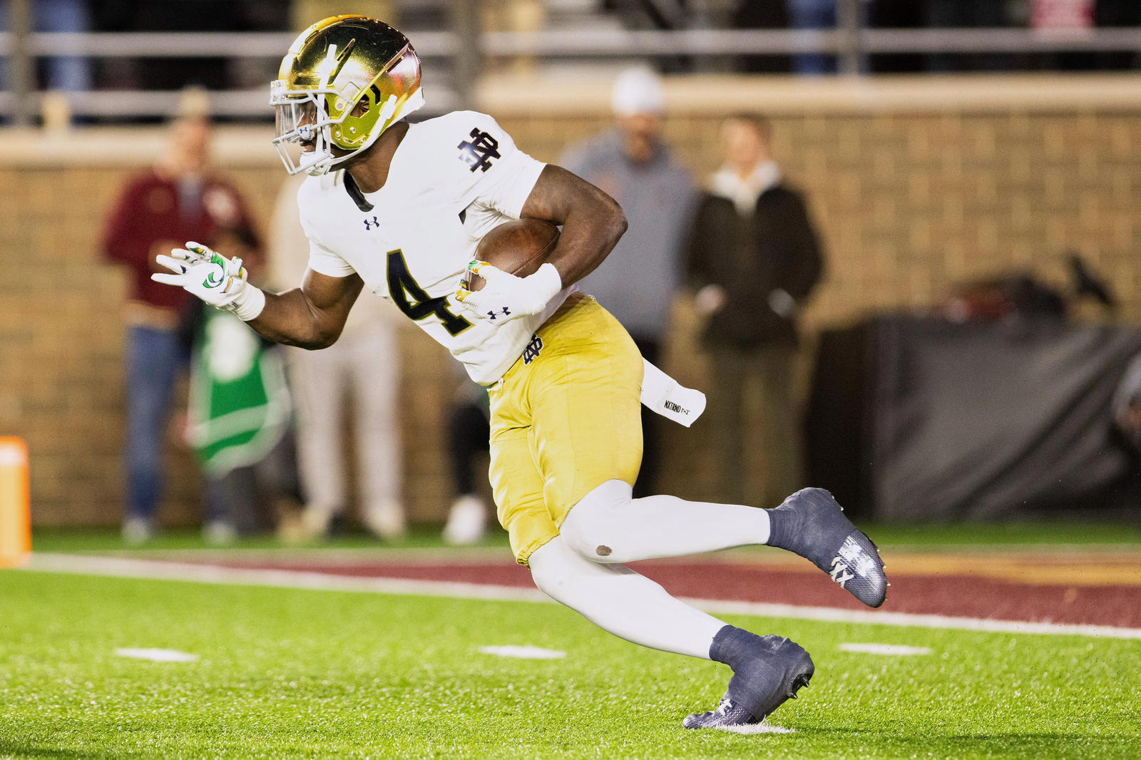 Notre Dame Fighting Irish running back Jeremiyah Love. Credit:&nbsp;Edward Finan-Imagn Images.