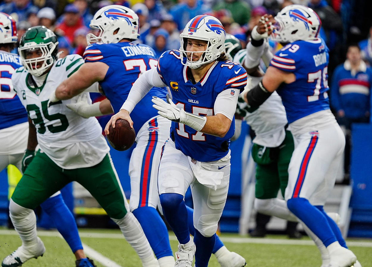 Buffalo Bills quarterback Josh Allen is the NFL's reigning most valuable player.&nbsp;© Tina MacIntyre-Yee/Rochester Democrat and Chronicle / USA TODAY NETWORK via Imagn Images