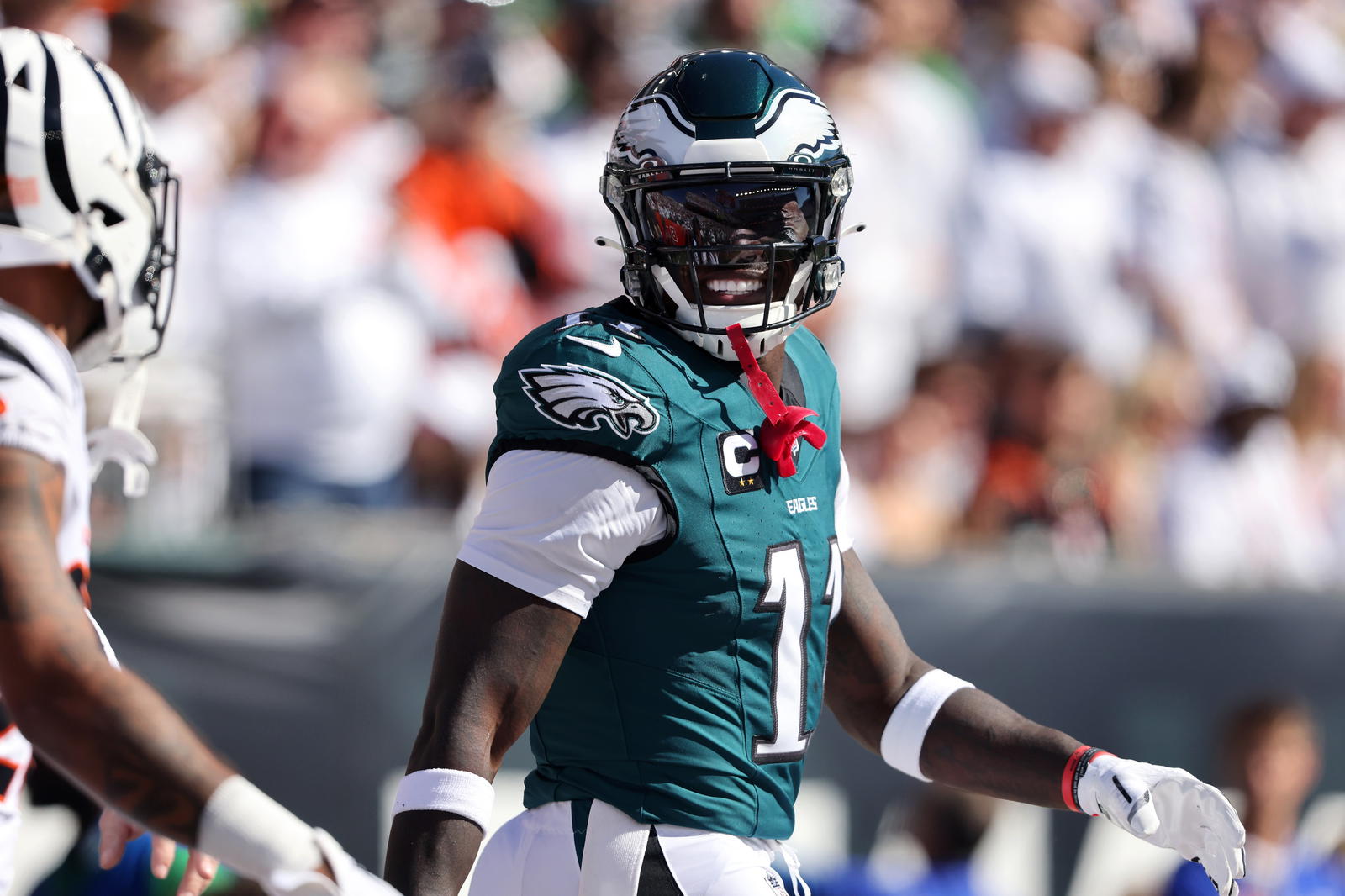 Philadelphia Eagles receiver A.J. Brown. Credit:&nbsp;Joseph Maiorana-Imagn Images.