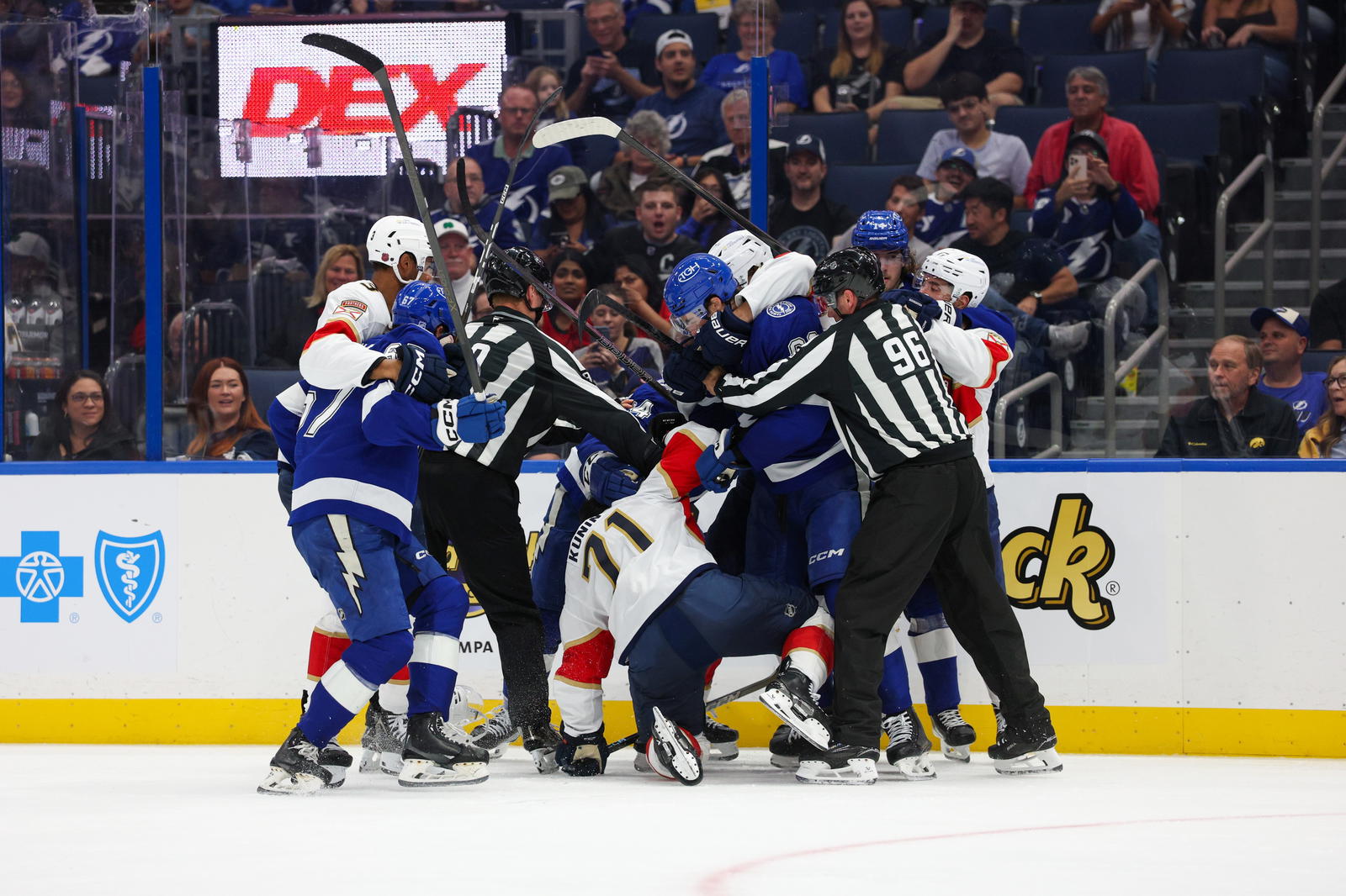 The Florida Panthers and Tampa Bay Lightning finished the pre-season with two penalty-filled games. (Nathan Ray Seebeck-Imagn Images)