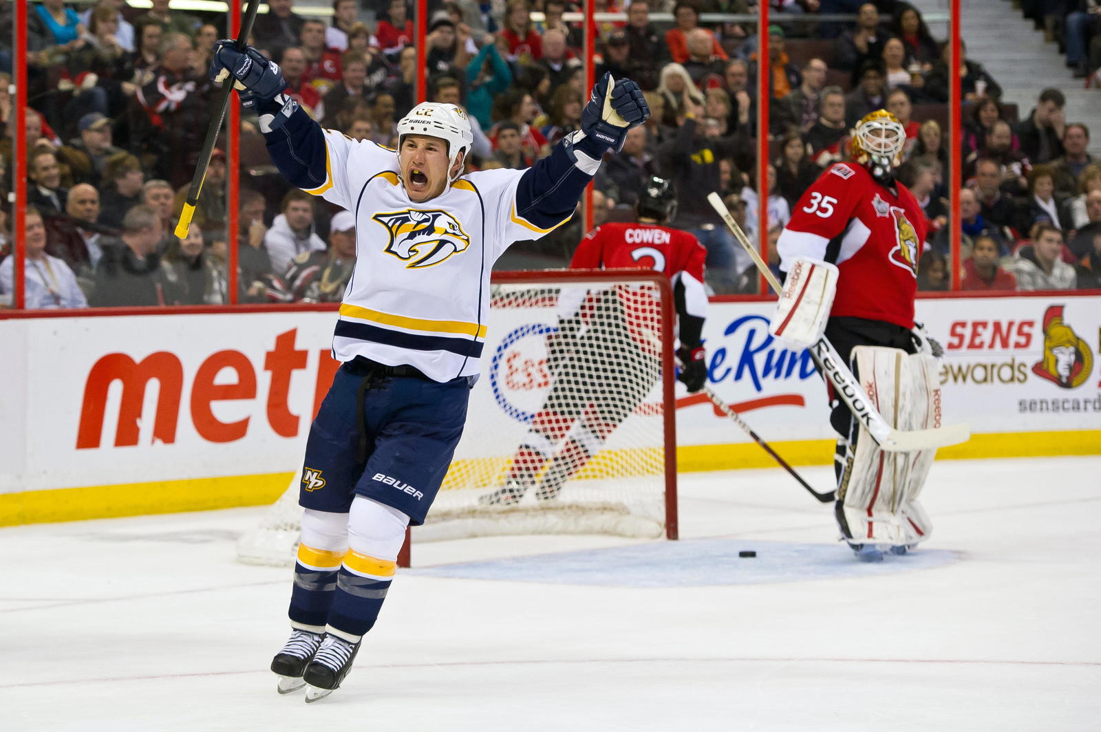 The Nashville Predators plan to host a screening of Tootoo's documentary on Nov. 22 with him in attendance. (Marc DesRosiers-Imagn Images)