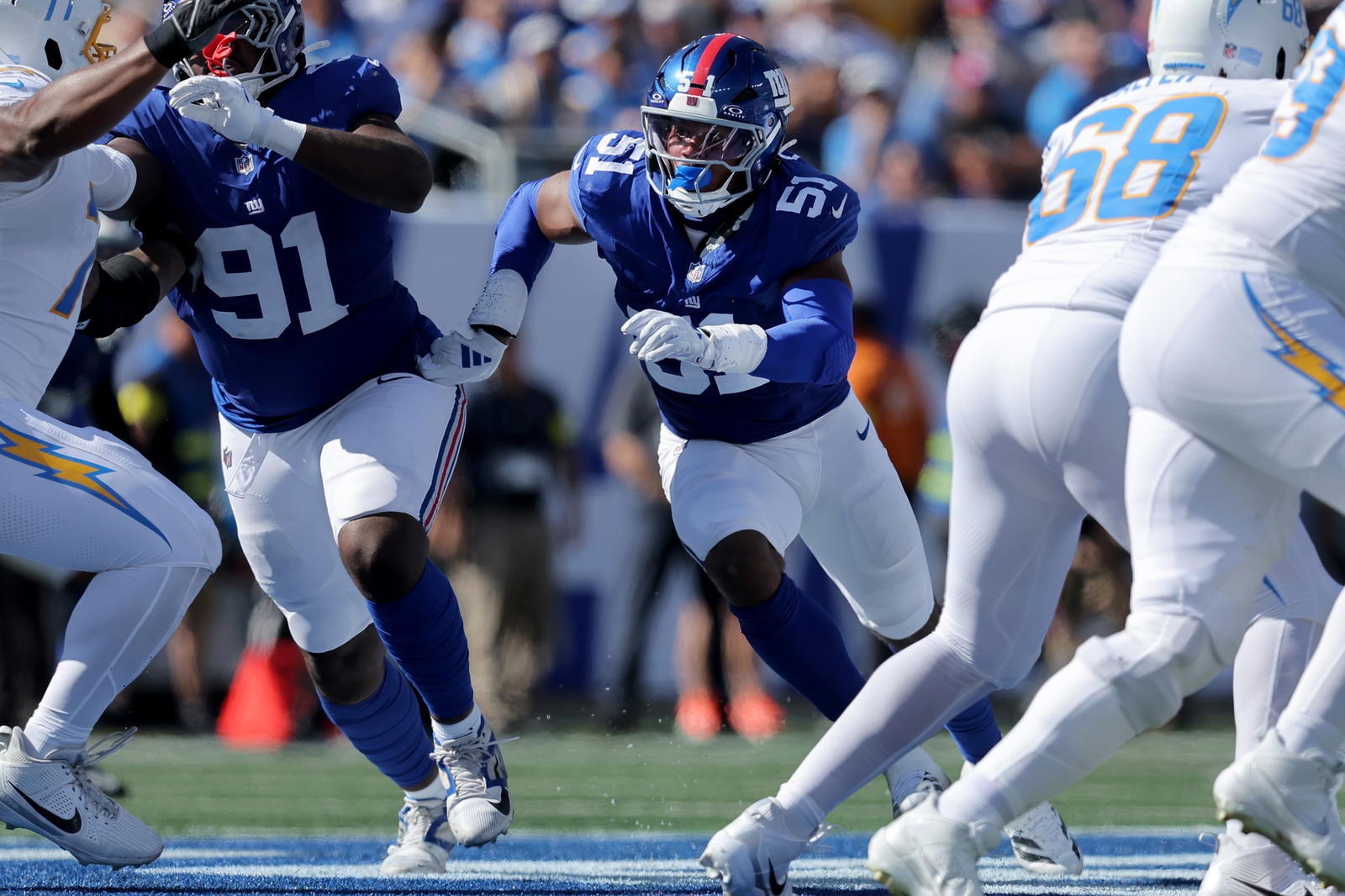 New York Giants edge rusher Abdul Carter. Credit:&nbsp;Brad Penner-Imagn Images.