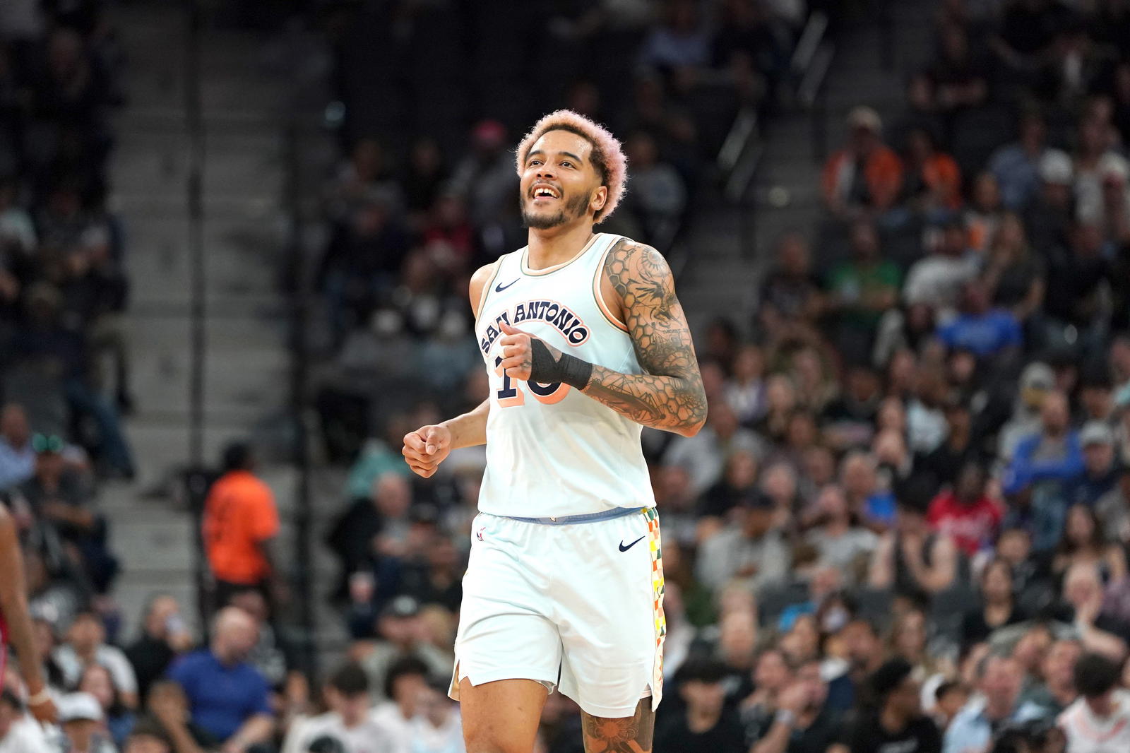 San Antonio Spurs forward Jeremy Sochan. Credit: Dustin Safranek-Imagn Images.