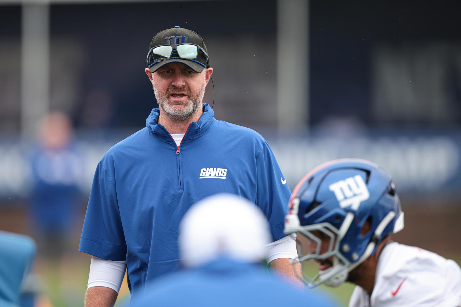 New York Giants defensive coordinator Shane Bowen. Credit:&nbsp;Vincent Carchietta-Imagn Images.