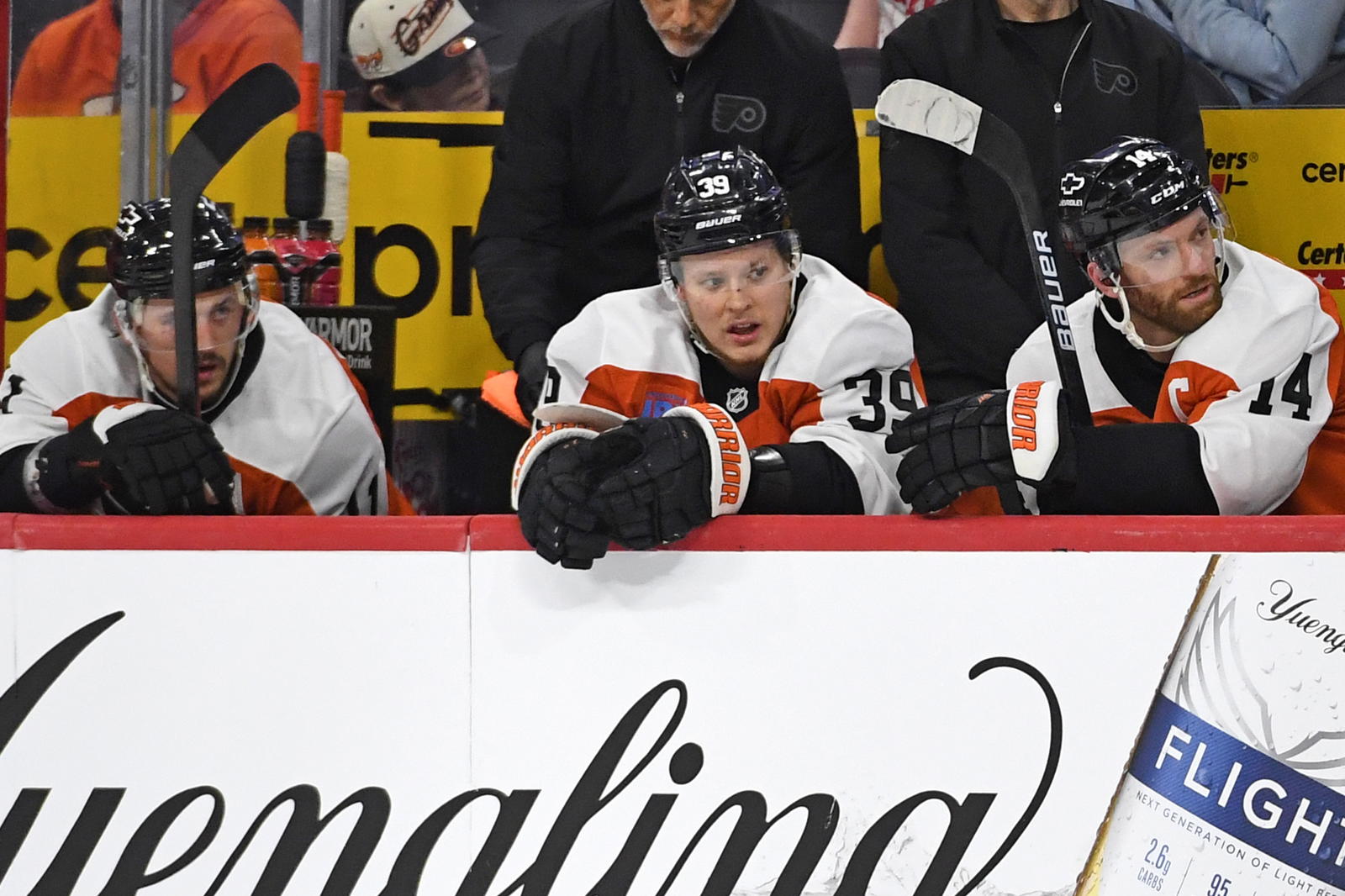 Matvei Michkov could lose two of his Russian teammates in the near future. (Photo: Eric Hartline, Imagn Images)