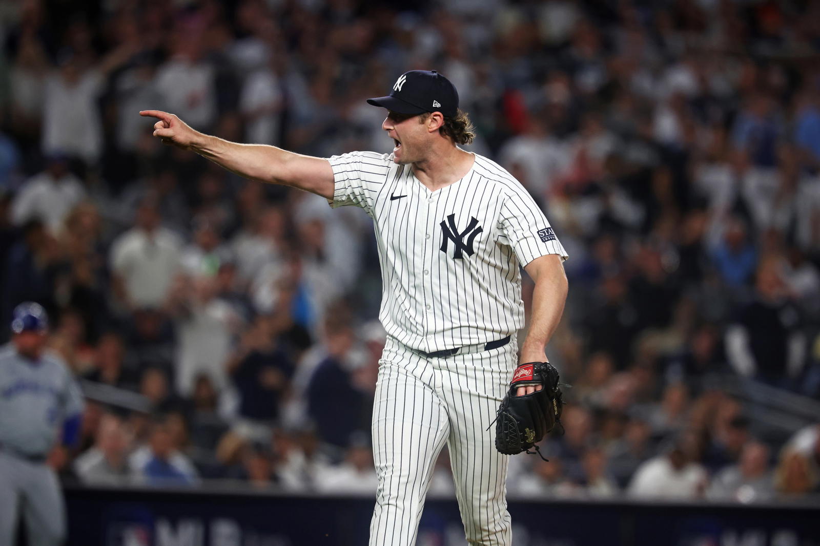 New York Yankees pitcher Gerrit Cole. Credit:&nbsp;Vincent Carchietta-Imagn Images.