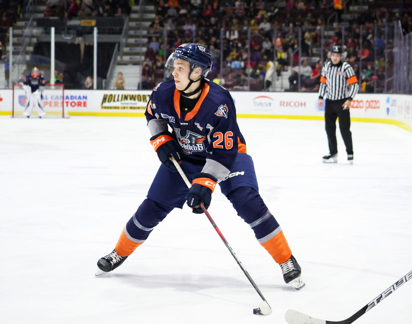 <i>Now former Flint Firebirds defenseman Artem Frolov. Photo Credit: Natalie Shaver</i>