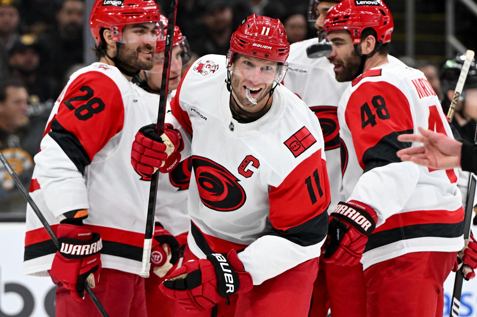 Depth Scoring Shines As Hurricanes Dominate Bruins; Kochetkov's Shutout Bid Spoiled In Waning Seconds