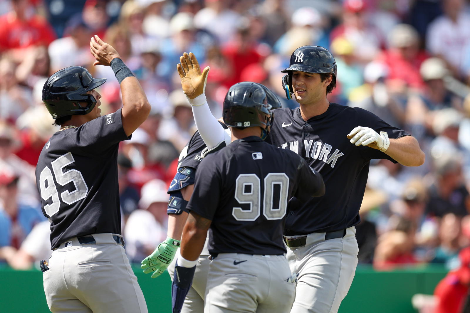 New York Yankees outfielder Spencer Jones. Credit:&nbsp;Nathan Ray Seebeck-Imagn Images.