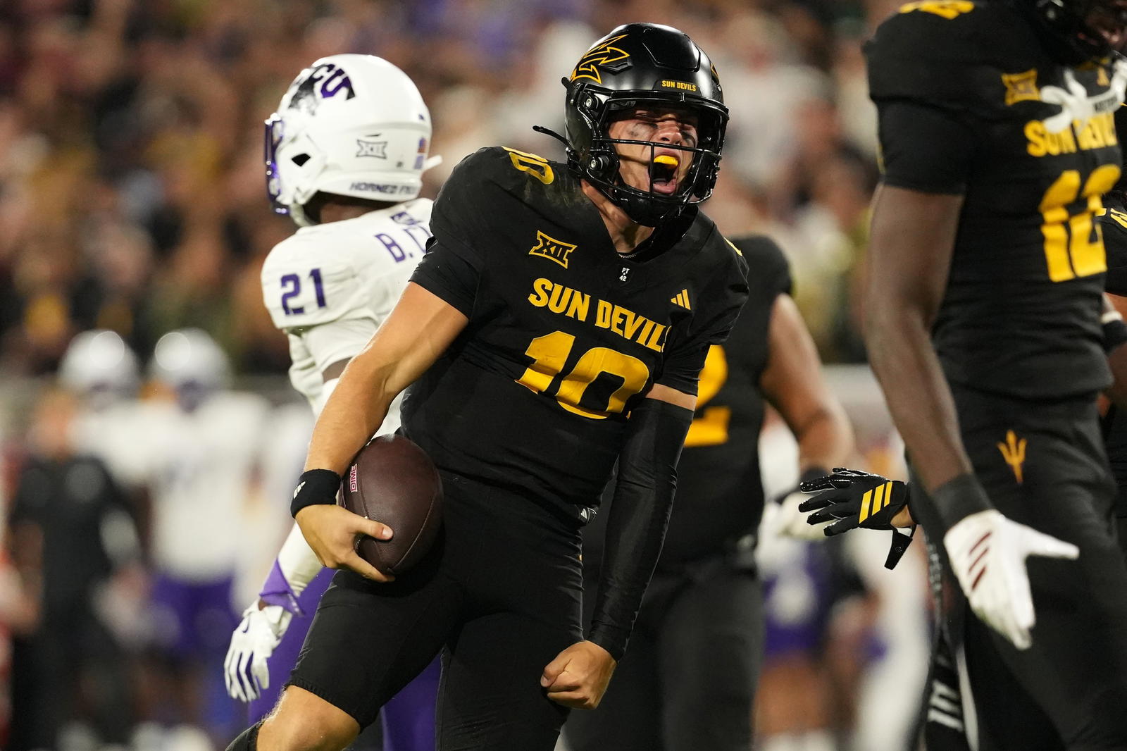 Arizona State Sun Devils quarterback Sam Leavitt. Credit: Jacob Reiner-Imagn Images.