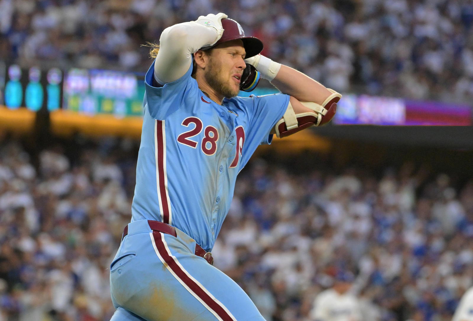 Philadelphia Phillies third baseman Alec Bohm. Credit:&nbsp;Jayne Kamin-Oncea-Imagn Images.