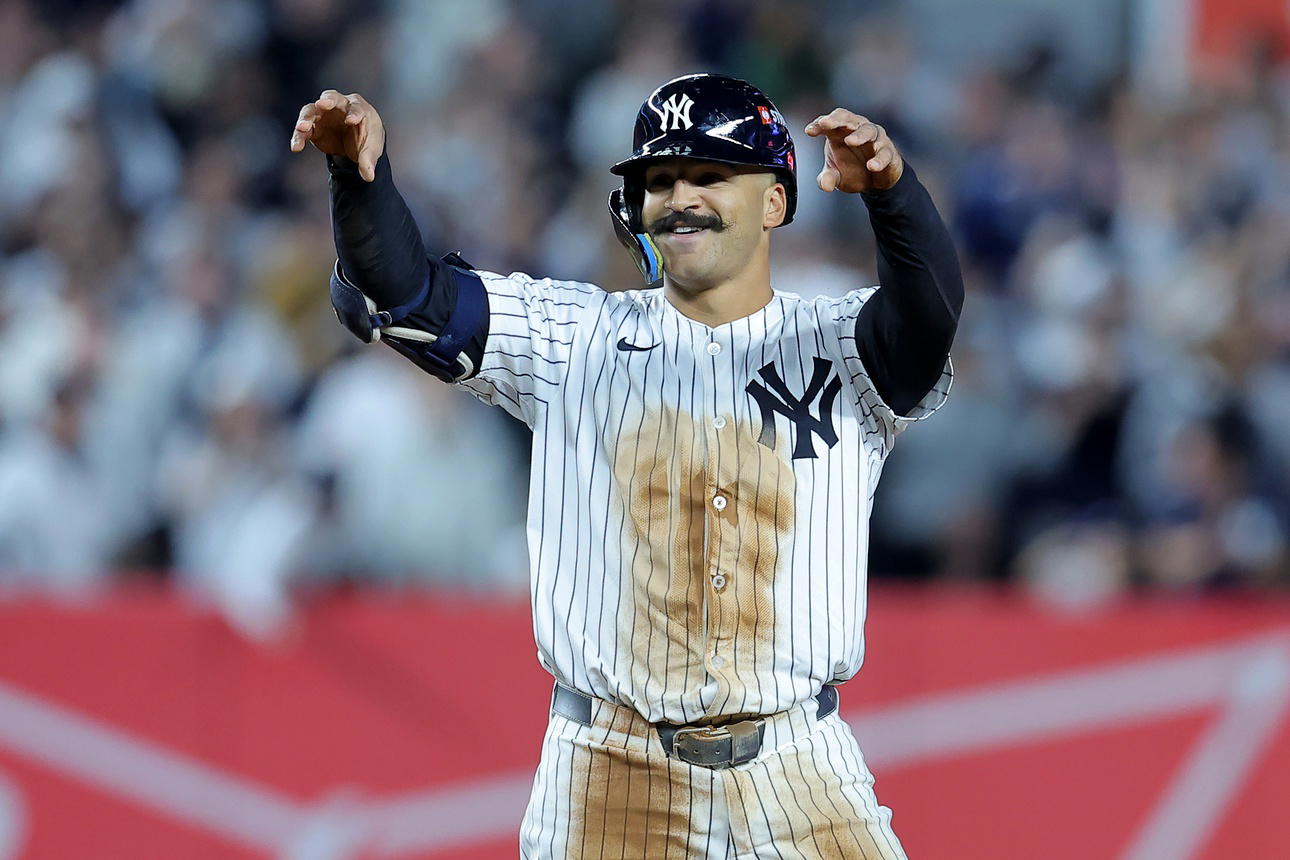 New York Yankees outfielder Trent Grisham. Credit:&nbsp;Brad Penner-Imagn Images.