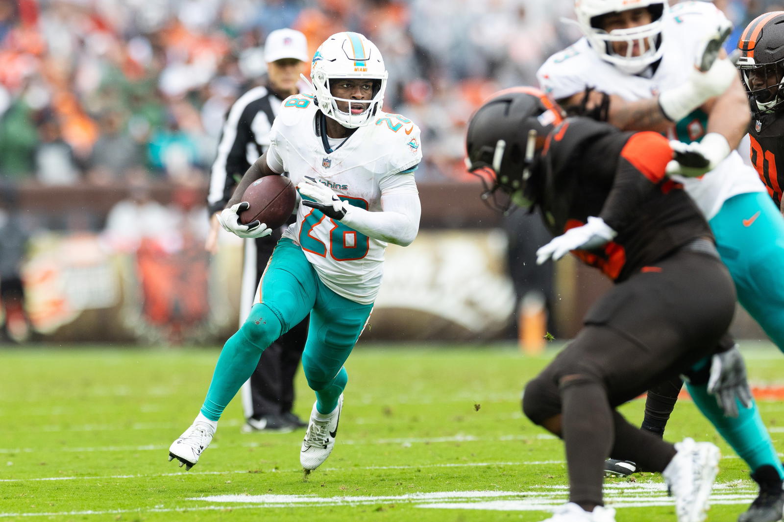 Miami Dolphins running back De'Von Achane. Credit:&nbsp;Scott Galvin-Imagn Images.