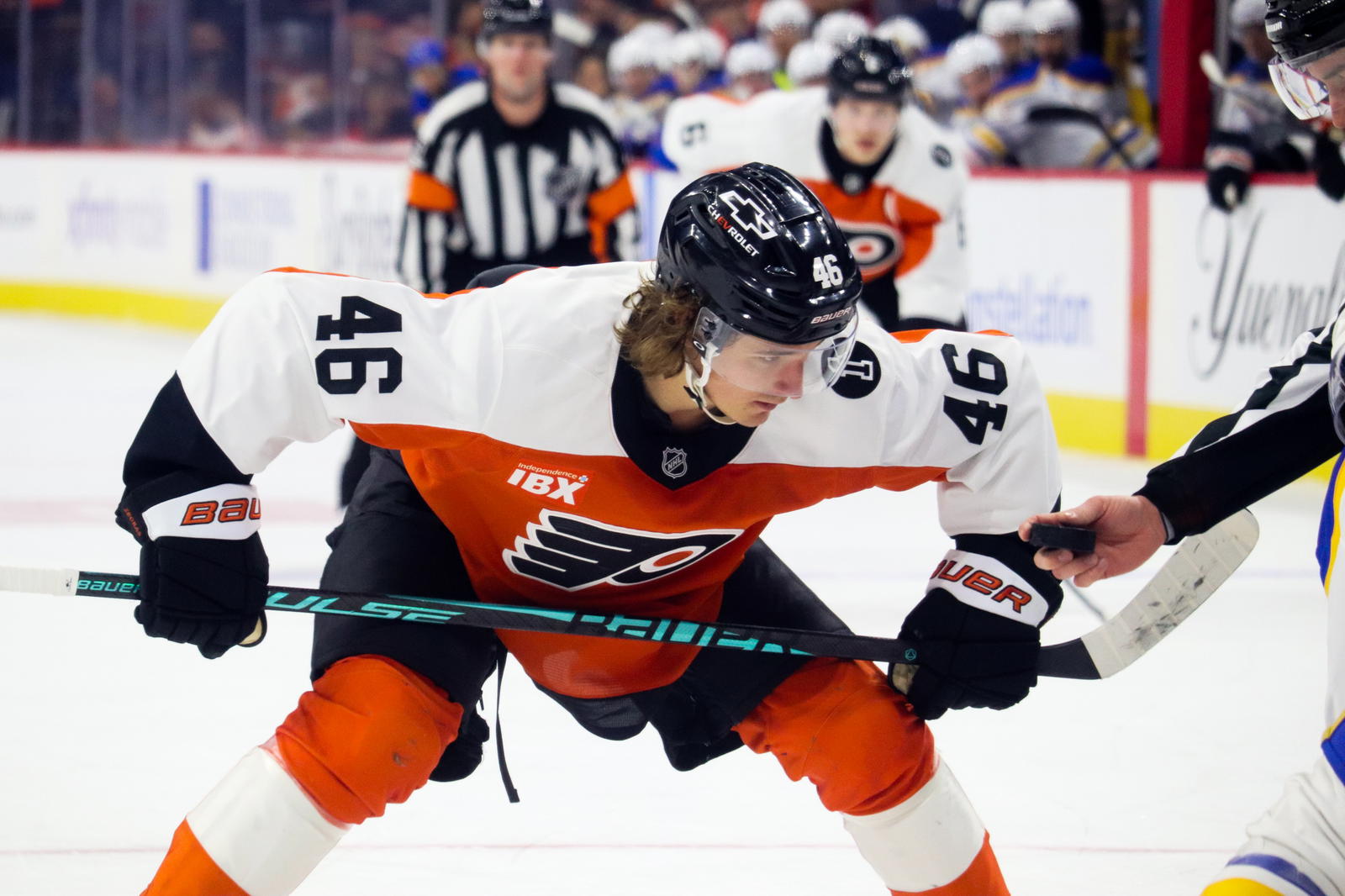 Trevor Zegras (46). (Megan DeRuchie-The Hockey News)