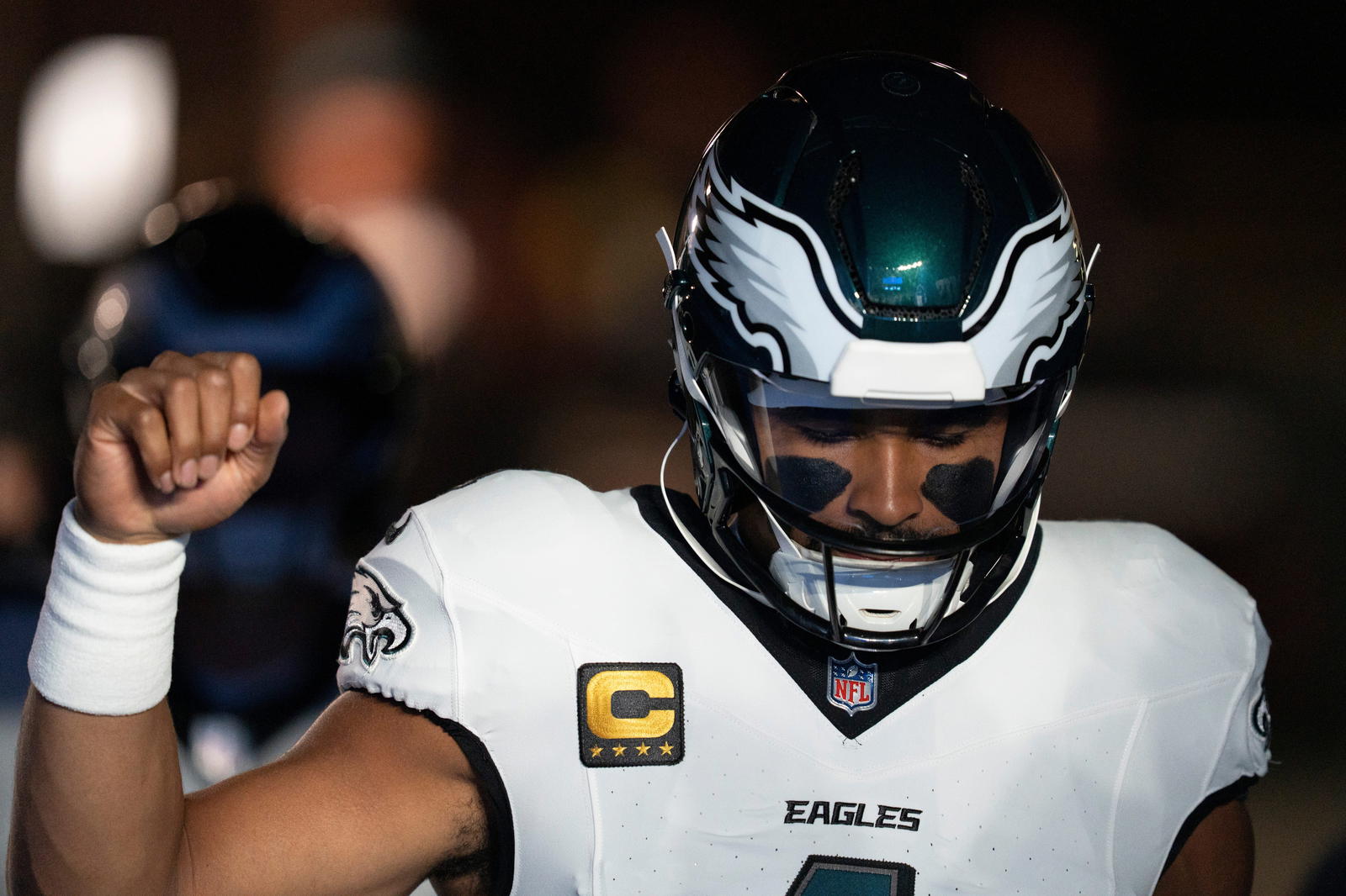 Philadelphia Eagles quarterback Jalen Hurts. Credit:&nbsp;Julian Leshay Guadalupe/NorthJersey.com / USA TODAY NETWORK via Imagn Images.