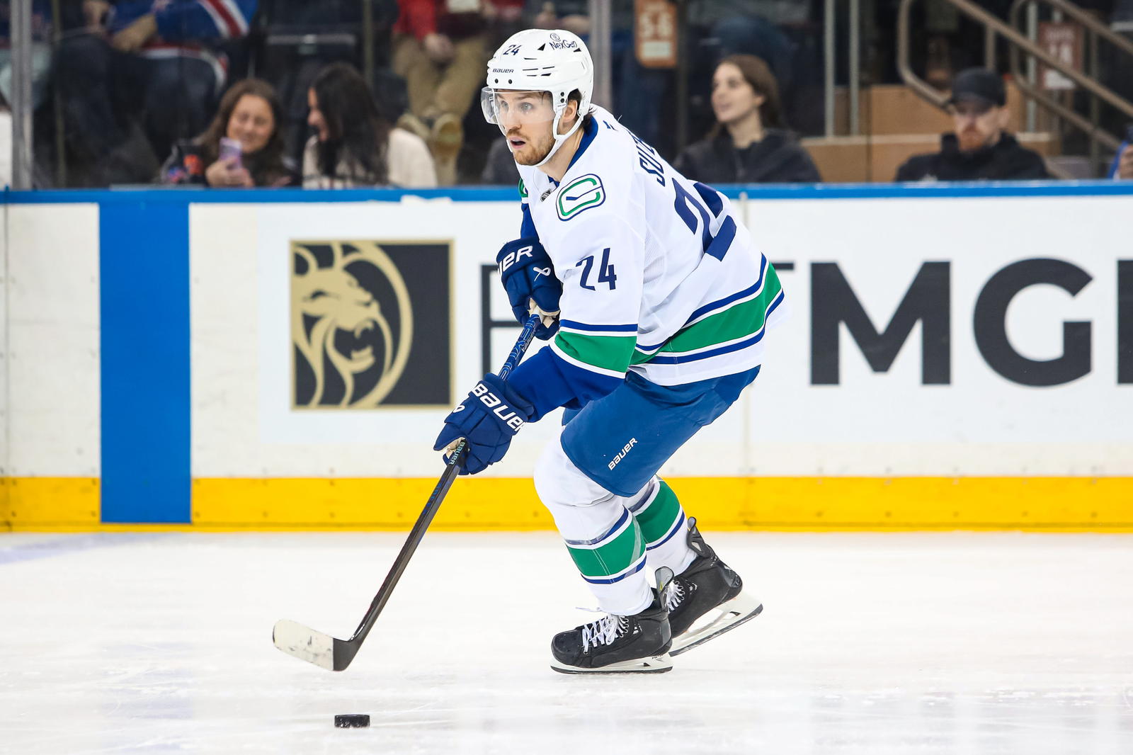 Center Pius Suter (24) joined the St. Louis Blues on Wednesday, signing a two-year, $8.25 million free agent contract. (Danny Wild-Imagn Images)