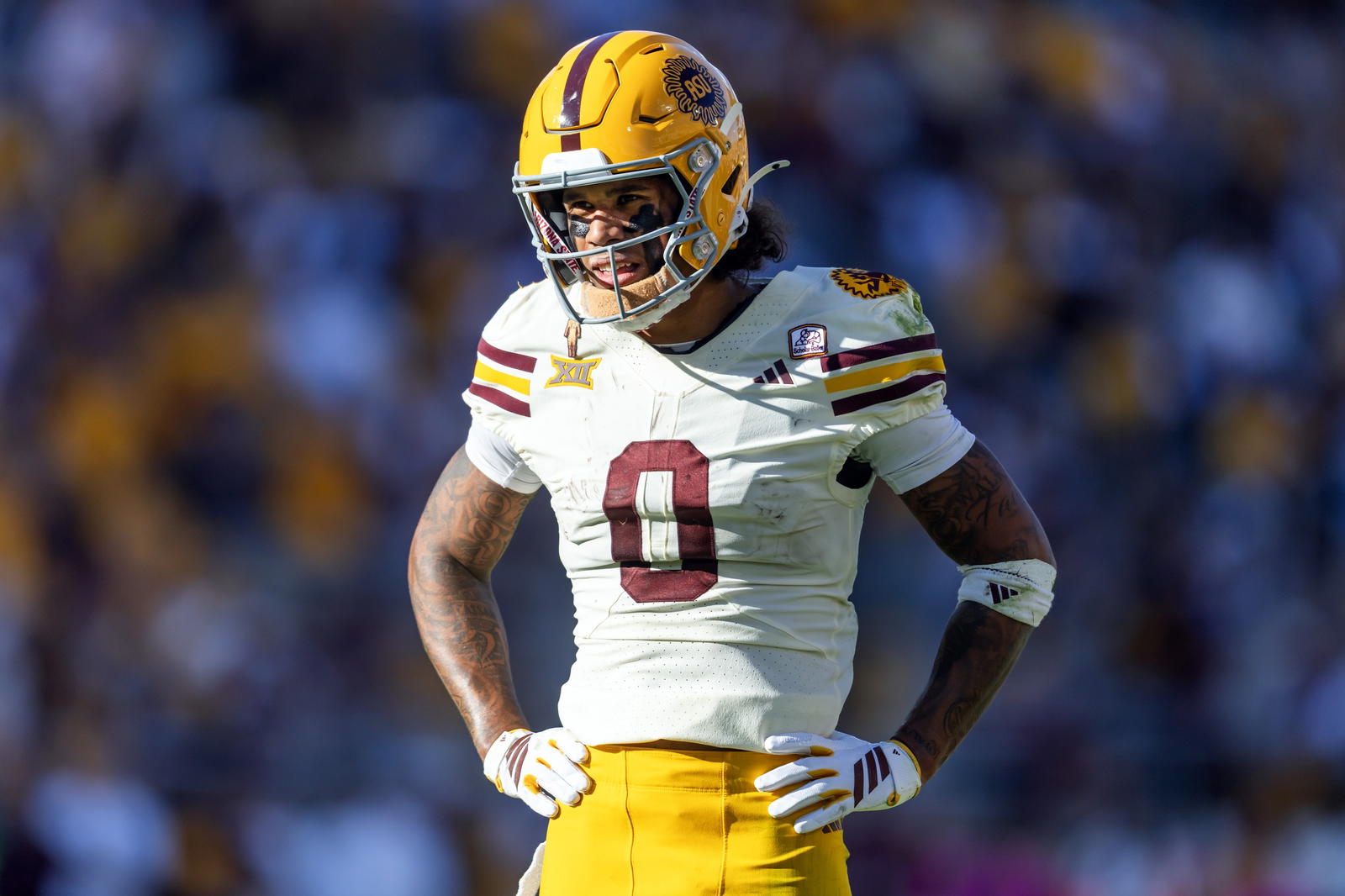 Arizona State Sun Devils receiver Jordyn Tyson. Credit: Mark J. Rebilas-Imagn Images.
