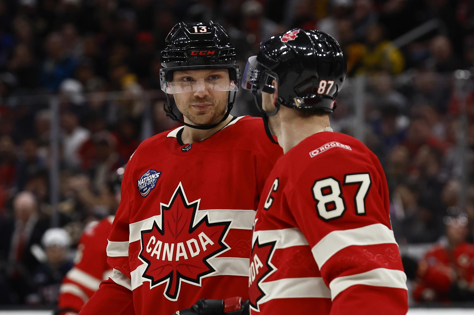 Sam Reinhart and Sidney Crosby (Winslow Townson-Imagn Images)