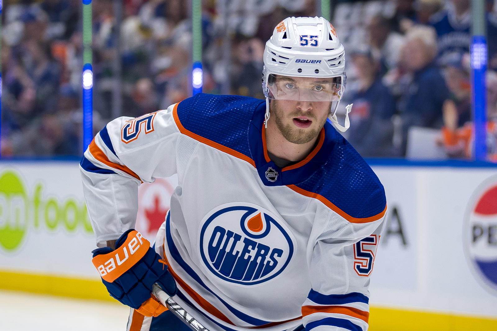 Dylan Holloway took issue with how little the Oilers respected his contributions. How much did McDavid take notice? Photo by
© Bob Frid Imagn Images
