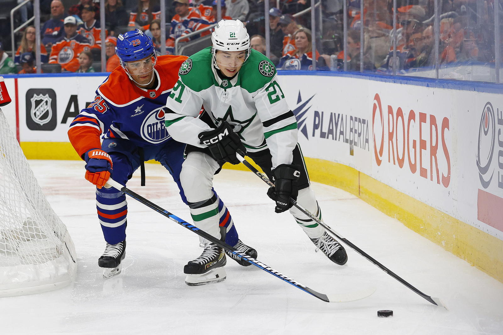 Darnell Nurse and Jason Robertson (Perry Nelson-Imagn Images)