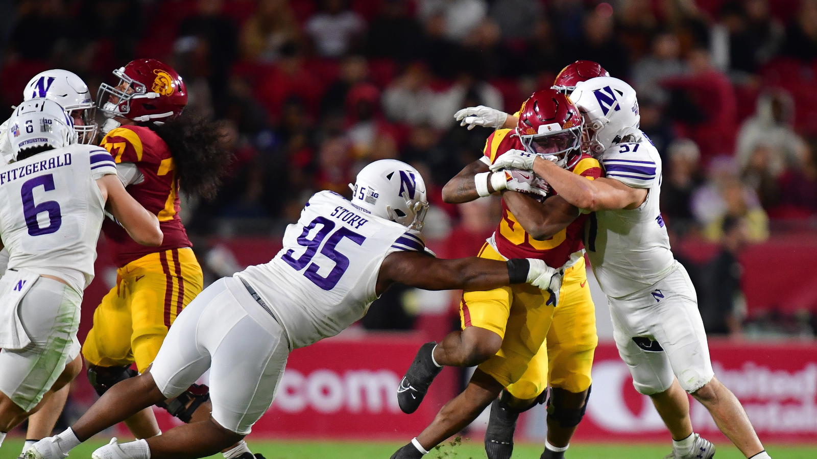 USC Receivers Lemon and Lane Gash Northwestern in 38-17 Wildcat Defeat