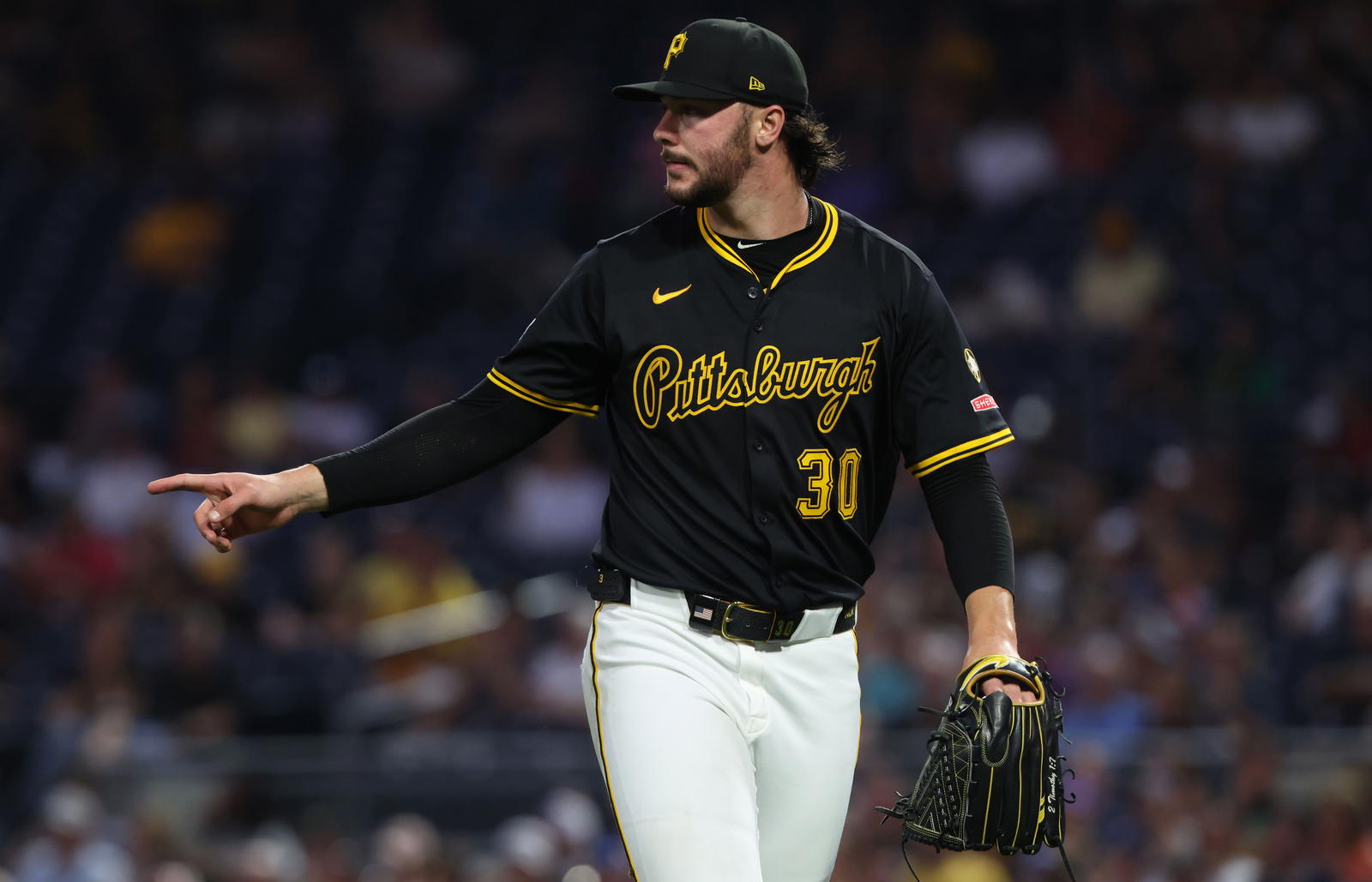 Pittsburgh Pirates pitcher Paul Skenes. Credit:&nbsp;Charles LeClaire-Imagn Images.