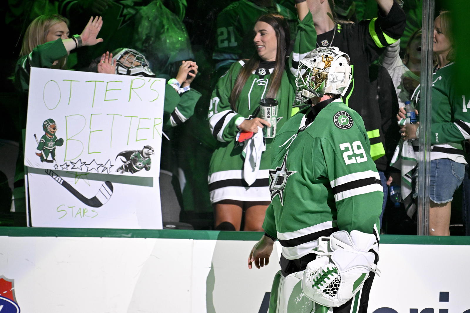 Jake Oettinger with the Dallas Stars&nbsp;© Jerome Miron-Imagn Images