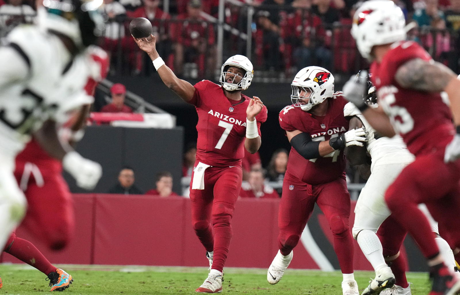Jacoby Brissett in action last week against Jacksonville in a 27-24 loss.&nbsp;© Joe Rondone