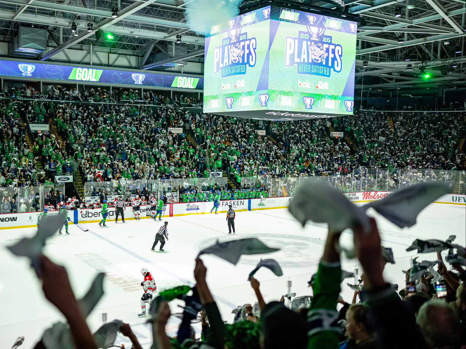 Abbotsford Canucks at the Abbotsford Centre (Photo Credit:&nbsp;@abbycanucks on "X")