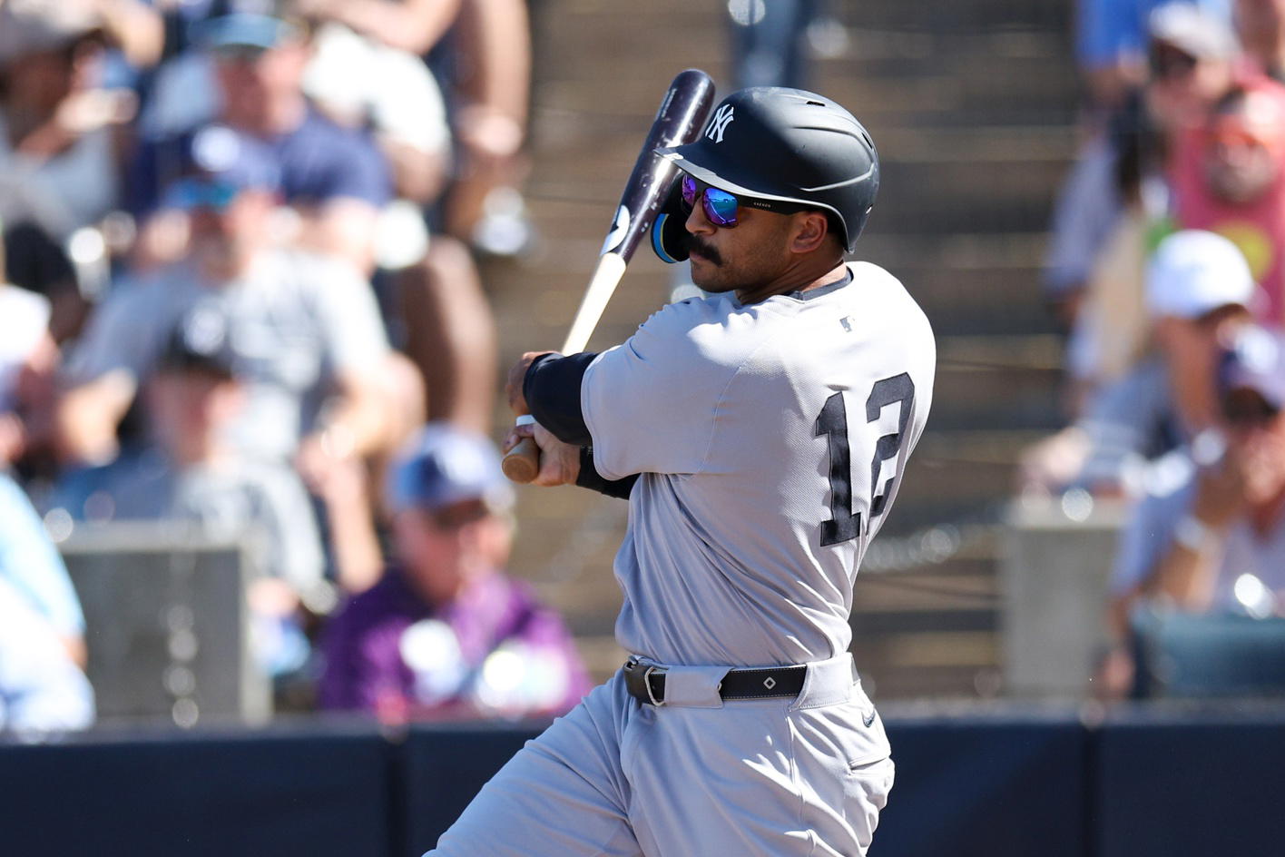 New York Yankees outfielder Trent Grisham. Credit:&nbsp;Nathan Ray Seebeck-Imagn Images.