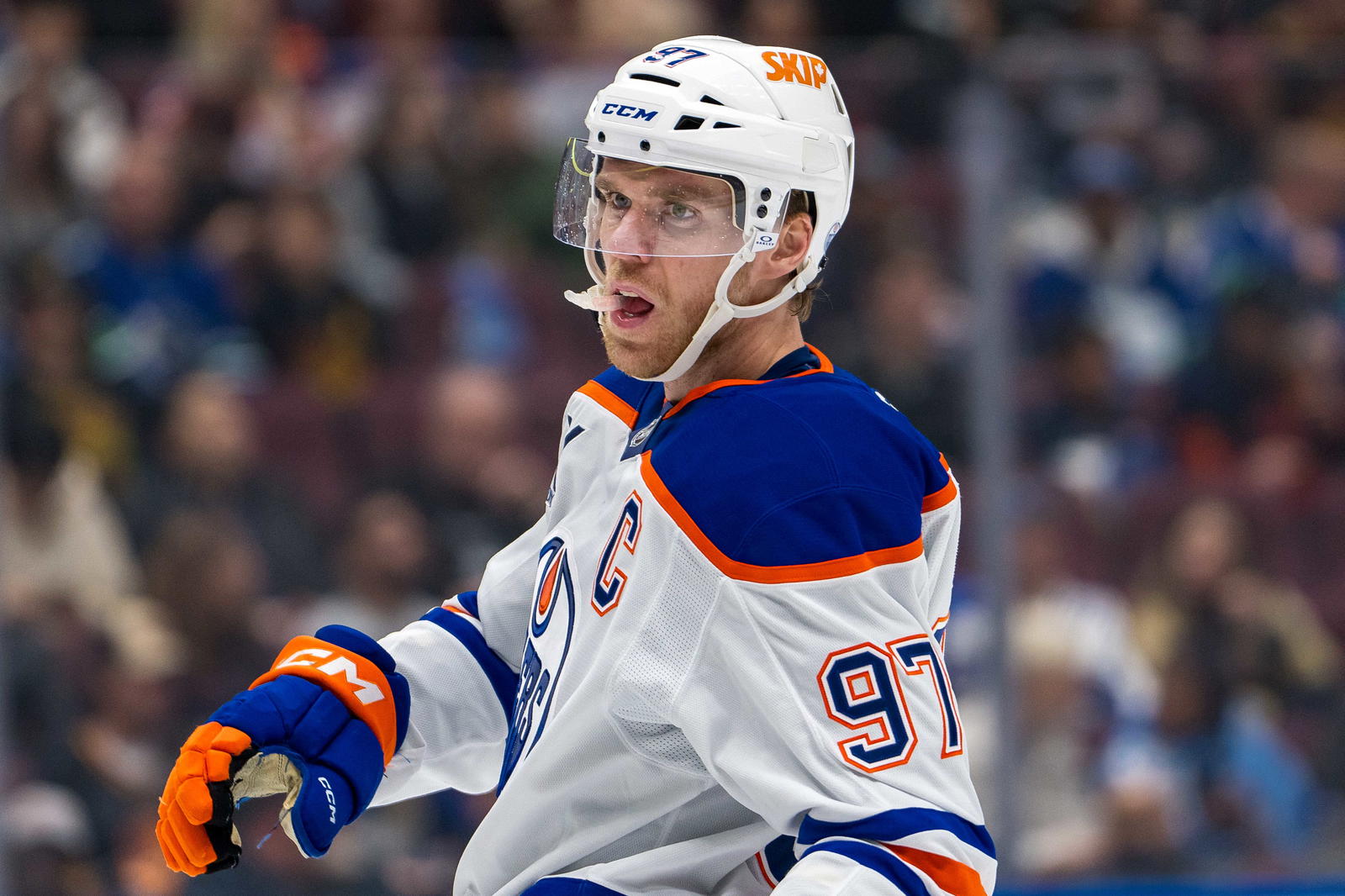 Connor McDavid talked the motivation behind his two-year extension with the Oilers. Photo by&nbsp;© Bob Frid Imagn Images