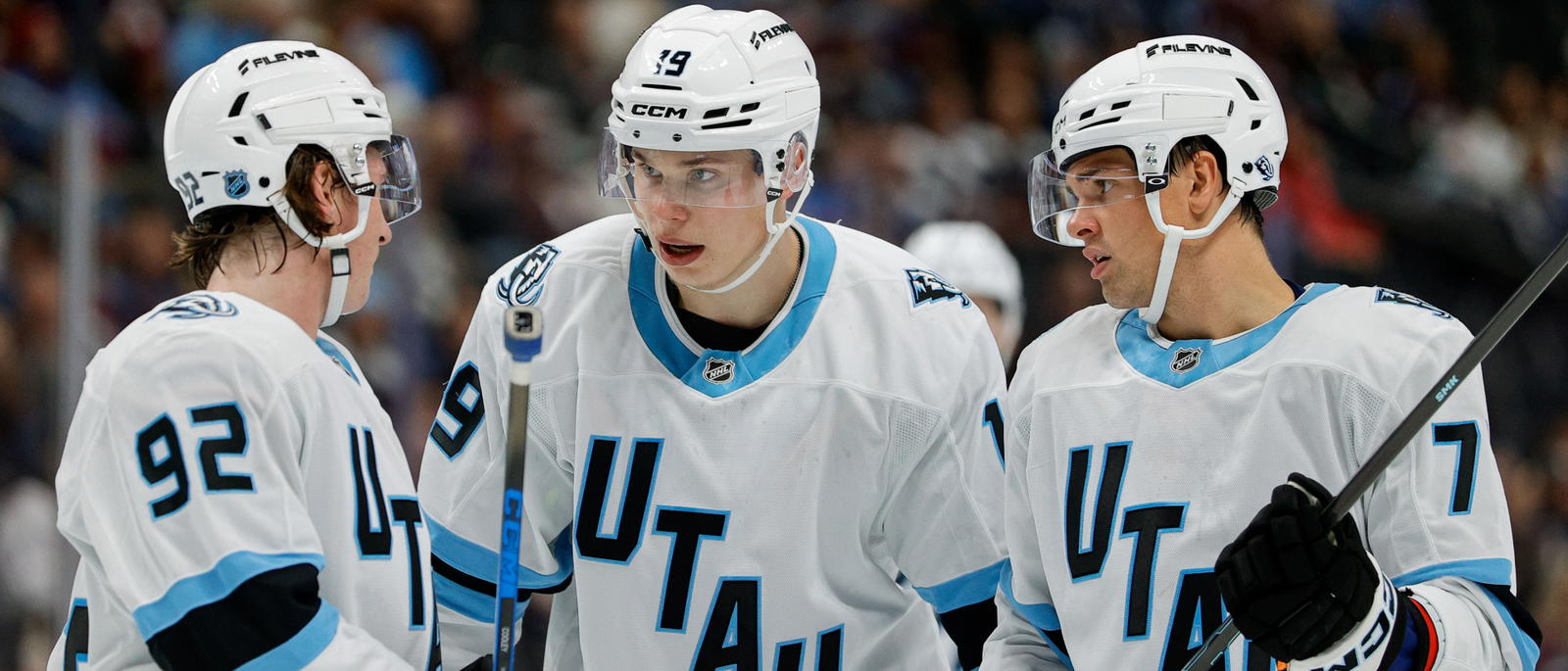Logan Cooley (left); Daniil But (center); J.J. Peterka (right) -- (Isaiah J. Downing, USA TODAY Images)