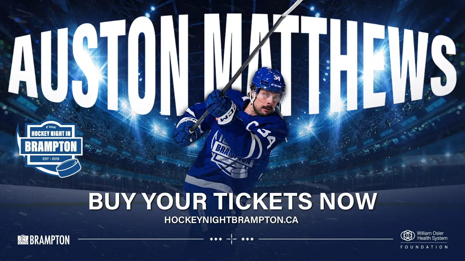 Maple Leafs' Auston Matthews To Headline ‘Hockey Night in Brampton’ Charity Game cover image