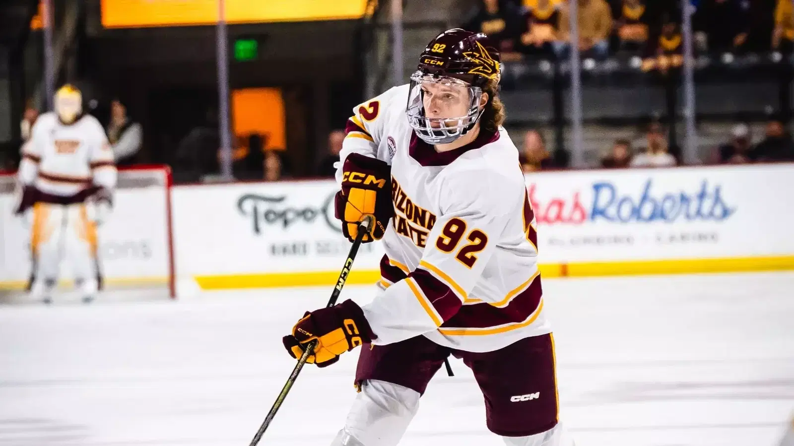 #92 Ryan Kirwan plays for the Arizona Sun Devils last season. - via thesundevils.com