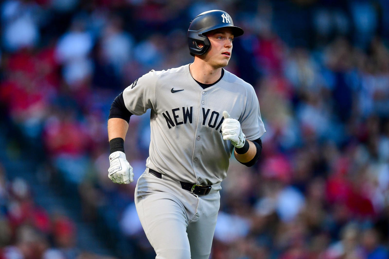 New York Yankees first baseman Ben Rice. Credit:&nbsp;Gary A. Vasquez-Imagn Images.
