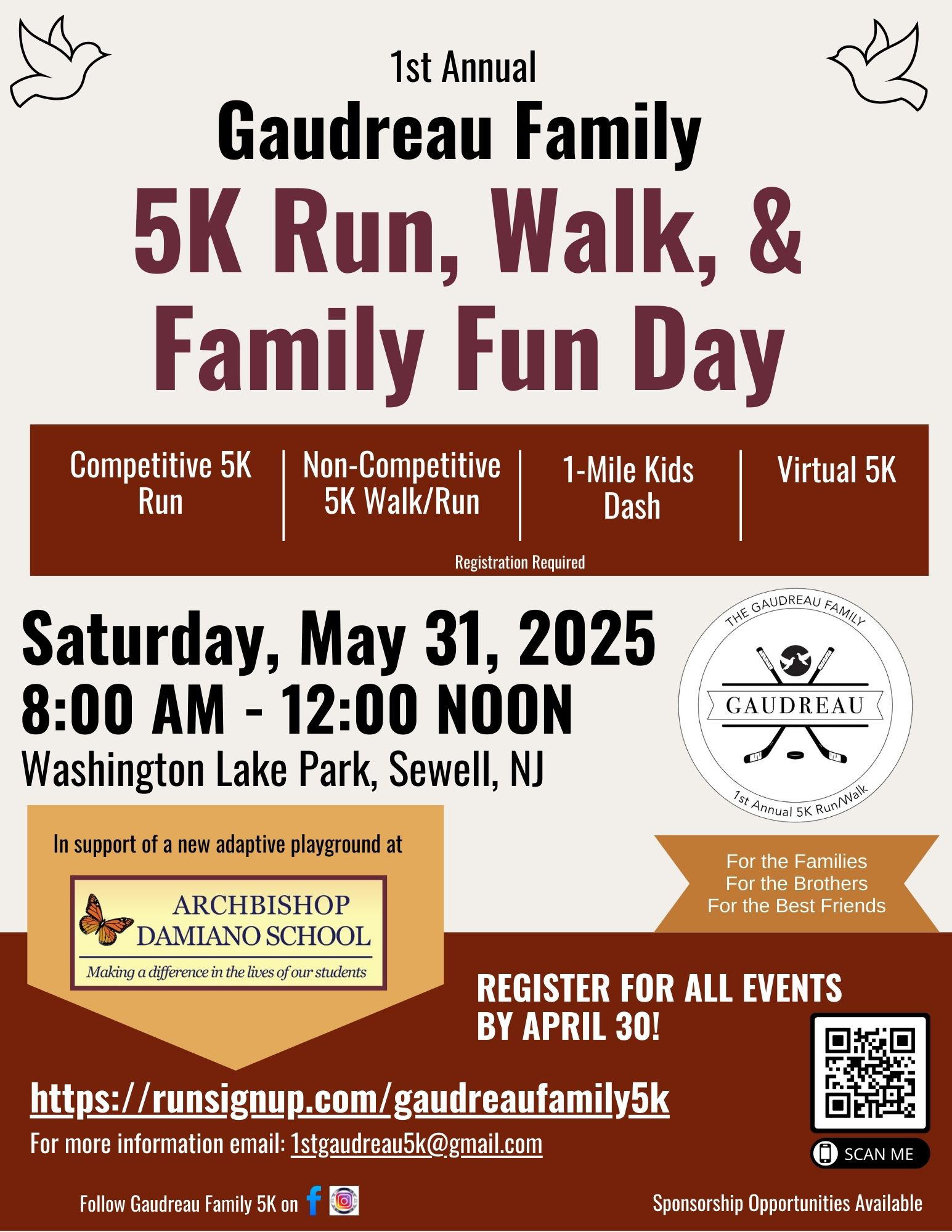 Gaudreau Family 5K Run/Walk & Family Day