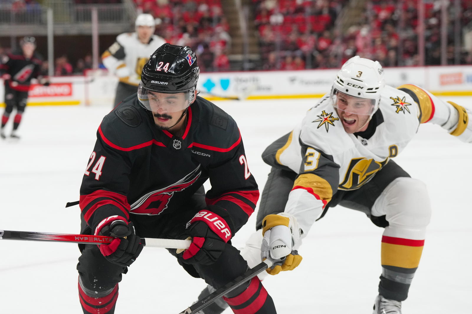 Seth Jarvis and Brayden McNabb (James Guillory-Imagn Images)