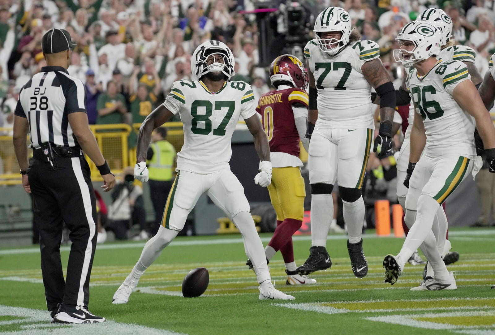 Green Bay Packers receiver Romeo Doubs. Credit: Mark Hoffman / Milwaukee Journal Sentinel / USA TODAY NETWORK via Imagn Images.