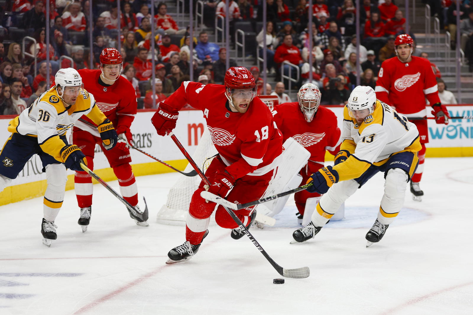 Line Combinations: Red Wings vs. Predators