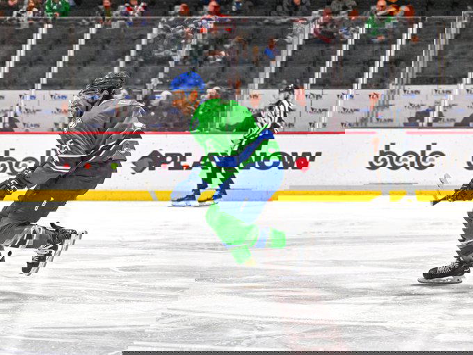 Jujhar Khaira of the Abbotsford Canucks (Photo Credit: @abbycanucks on "X")